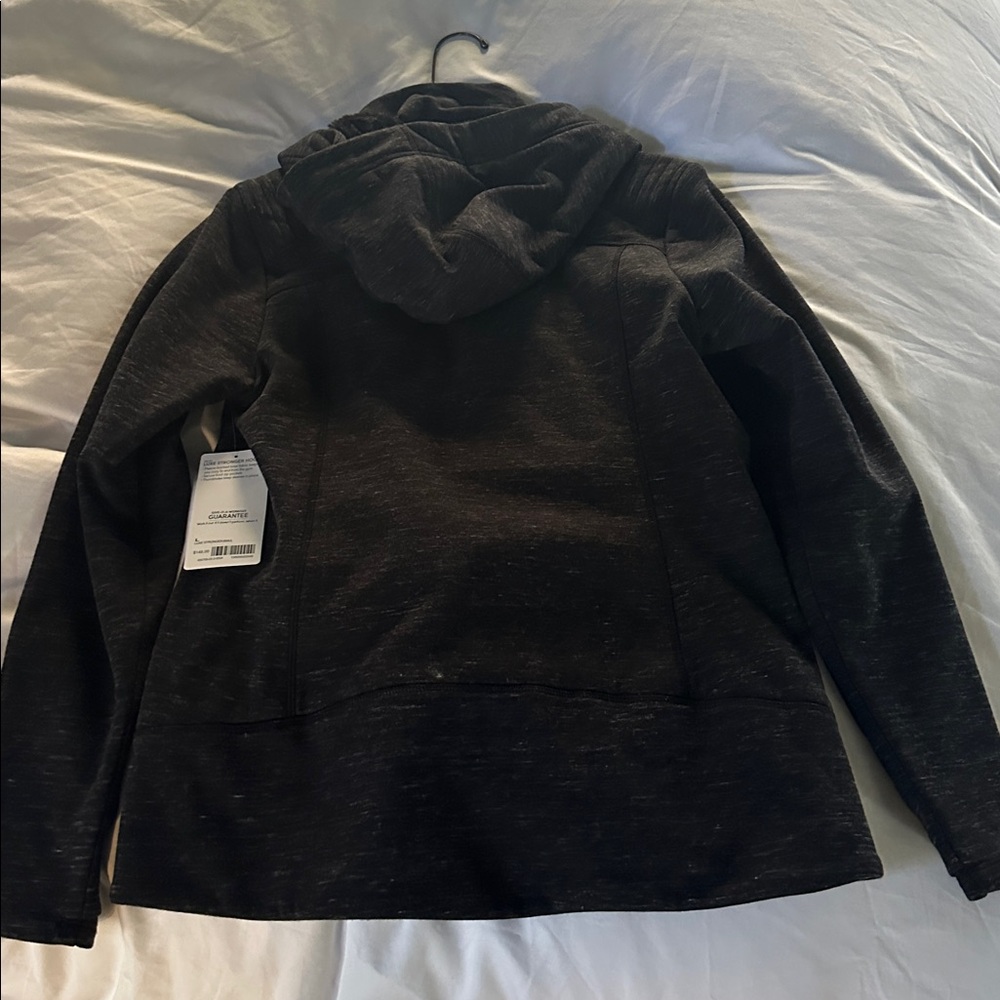 Athleta | Black Faux Fur Lined Luxe Stronger Hoodie Zip-up - Picture 3 of 5